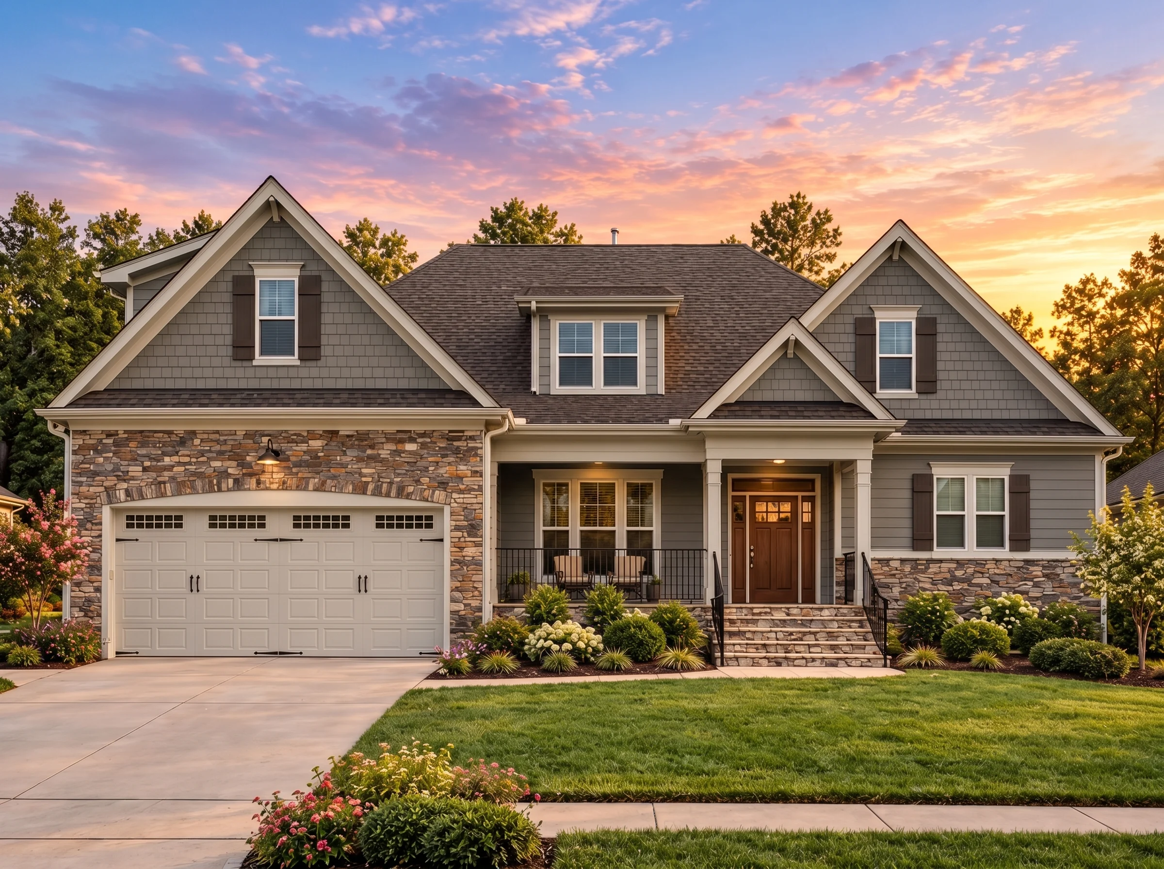 Plan  13-1919 – Idea House | New  American – 4-Bed, 3.5-Bath, 3,099 SF - Warm Charcoal, AI-generated exterior concept