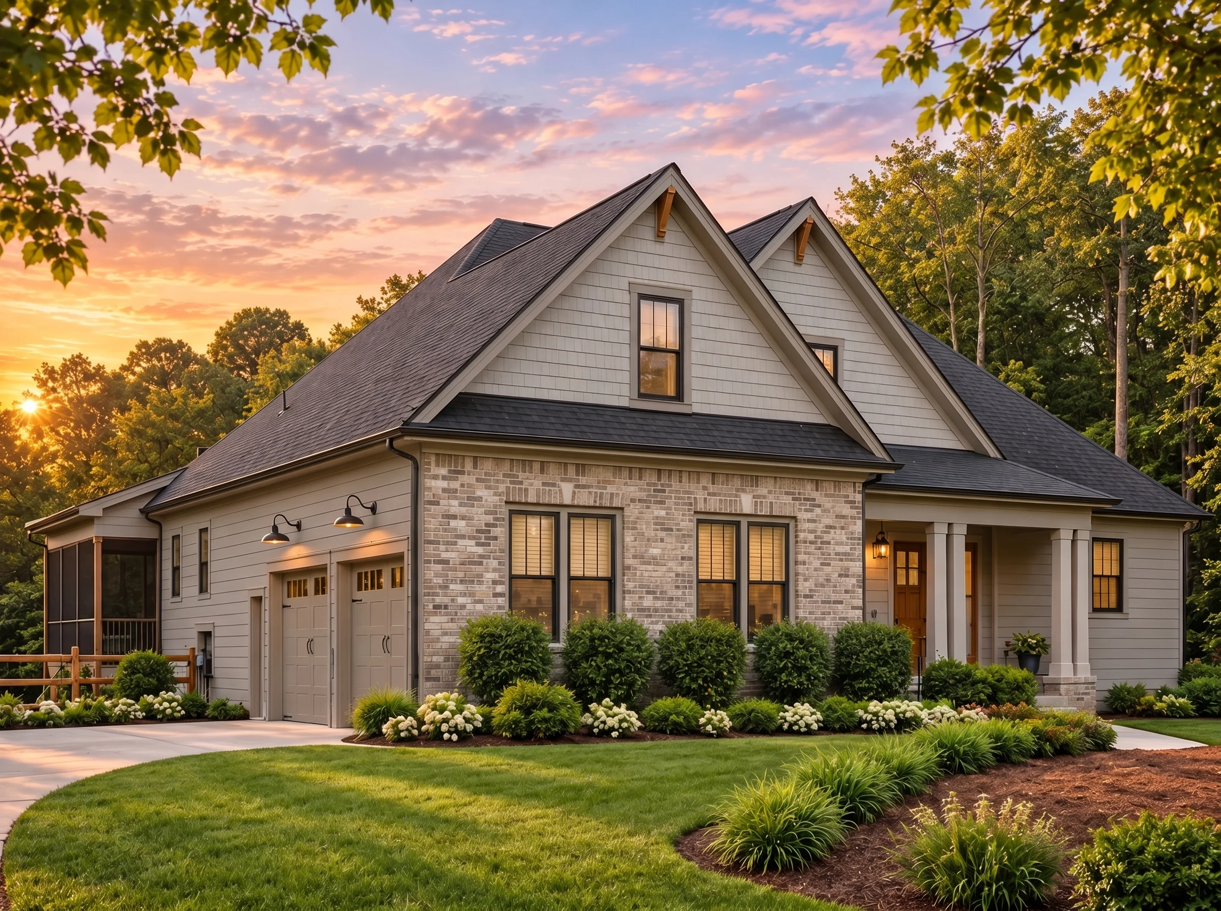 Plan  13-1966 – Montana Treasure |  Colonial – 4-Bed, 4-Bath, 3,362 SF - Natural Brick, AI-generated exterior concept
