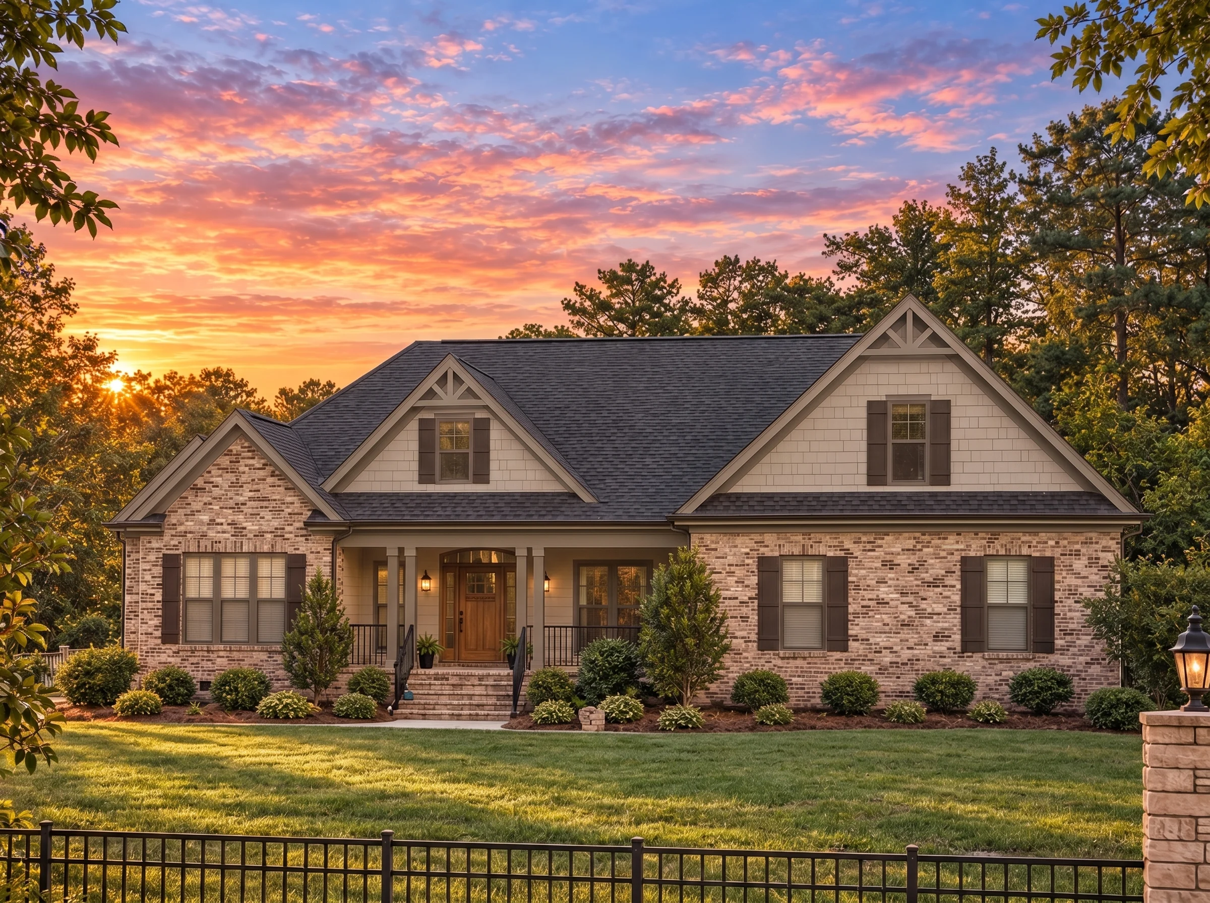Plan  13-2052 – The Province |  Traditional Craftsman – 3-Bed, 2-Bath, 2,821 SF - Mushroom Taupe, AI-generated exterior concept