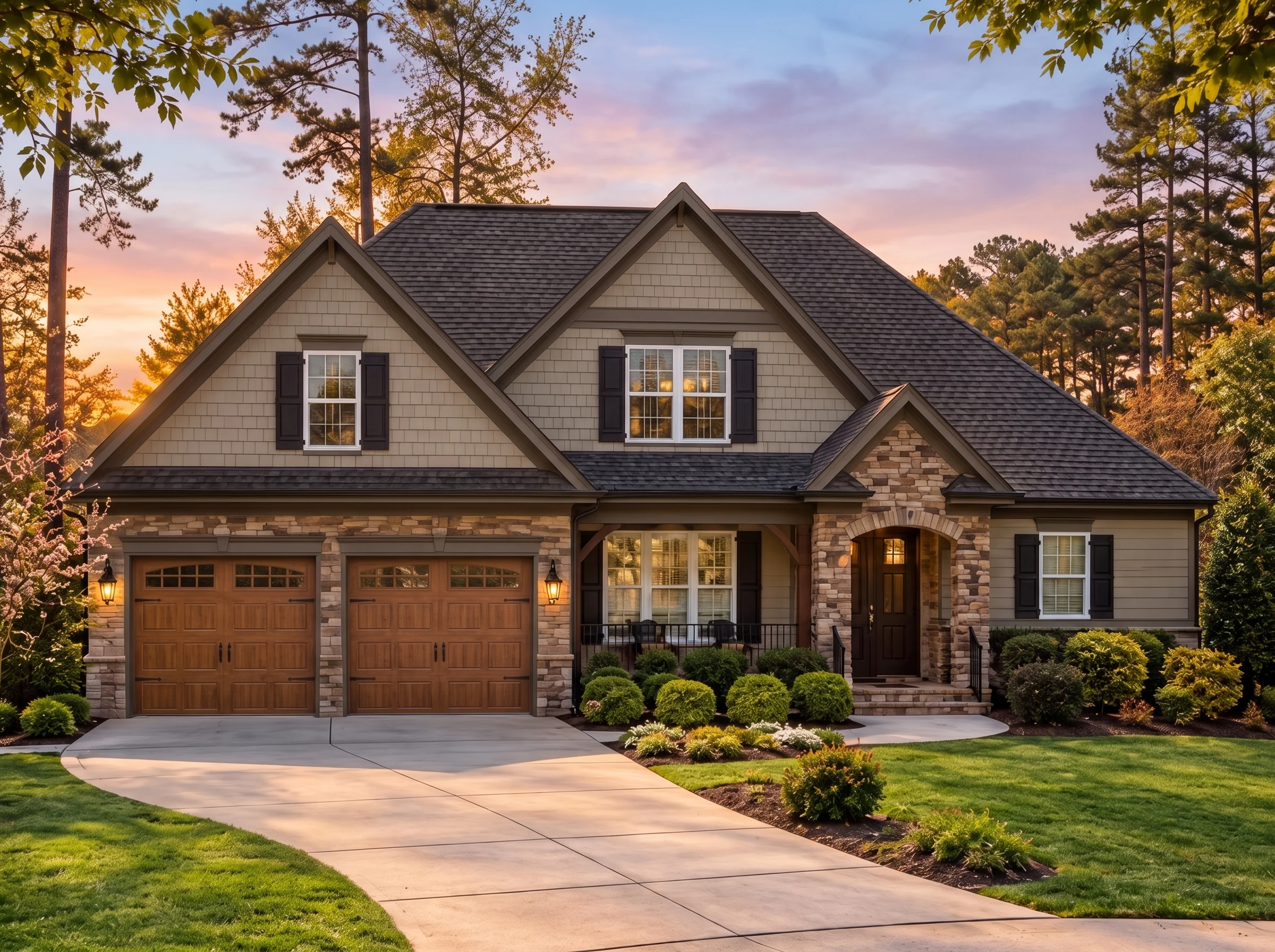 Plan  14-1226 – Auburn Summit Retreat  | Craftsman-Style Expert - Mushroom Taupe, AI-generated exterior concept