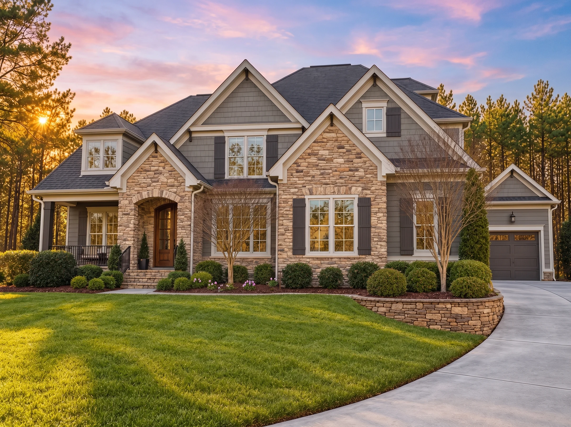 Plan  14-2151 – Idaho Gem | New  American – 5-Bed, 3.5-Bath, 3,964 SF - Warm Charcoal, AI-generated exterior concept