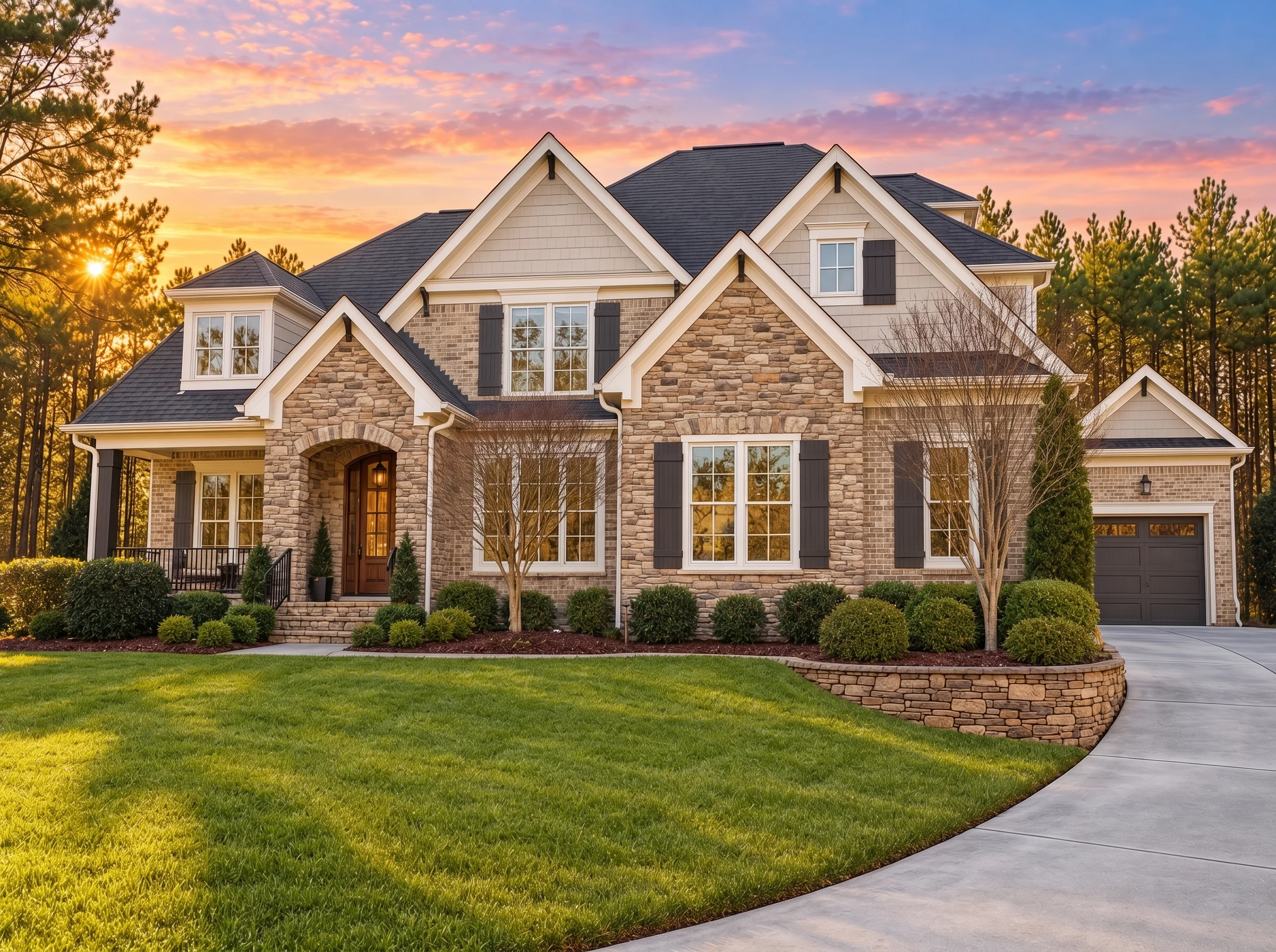 Plan  14-2151 – Idaho Gem | New  American – 5-Bed, 3.5-Bath, 3,964 SF - Natural Brick, AI-generated exterior concept