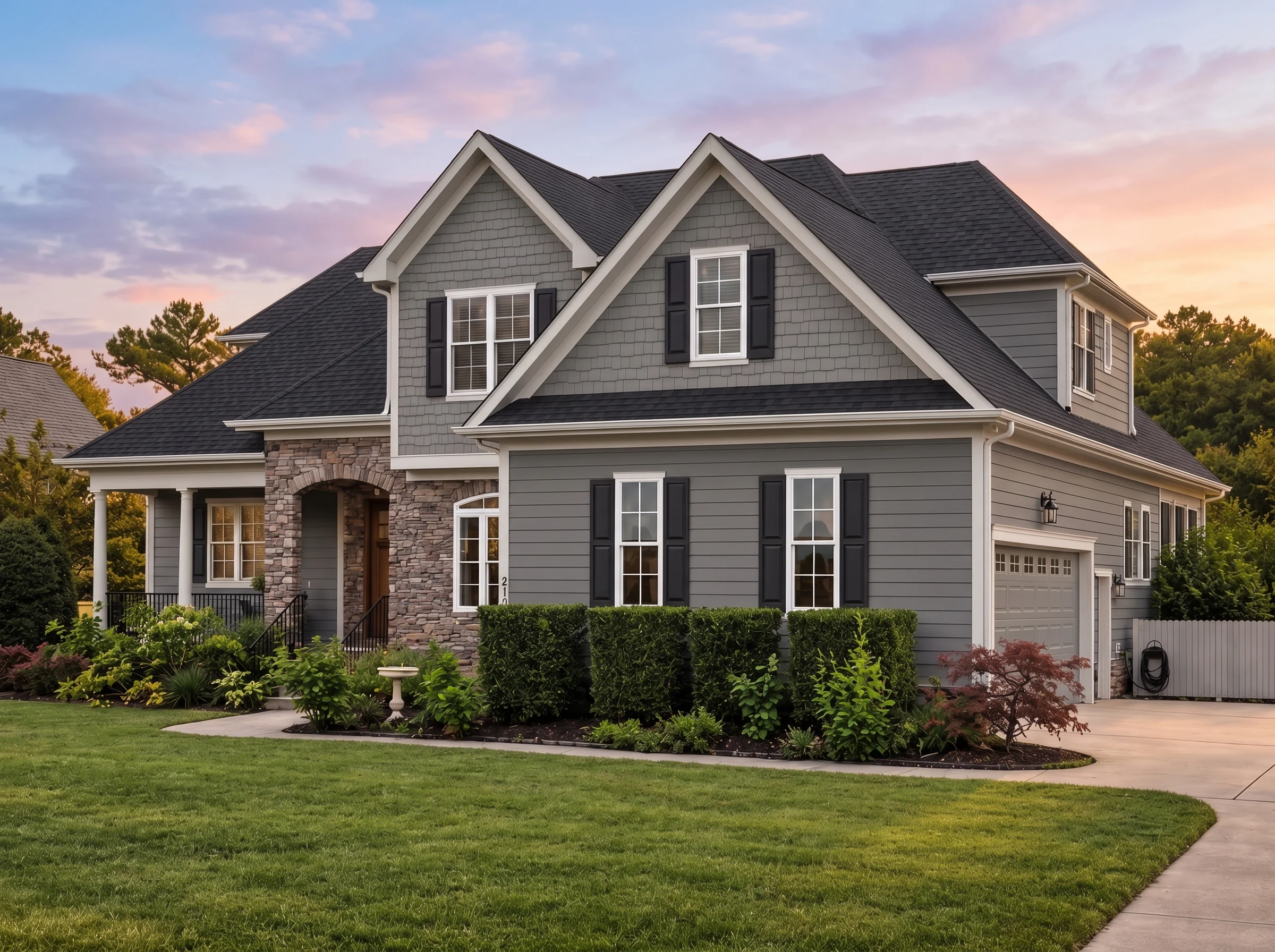 Plan  15-1051 – Dogwood Valley Cabin  | New American – 4-Bed, 2-Bath, 2,925 SF - Warm Charcoal, AI-generated exterior concept