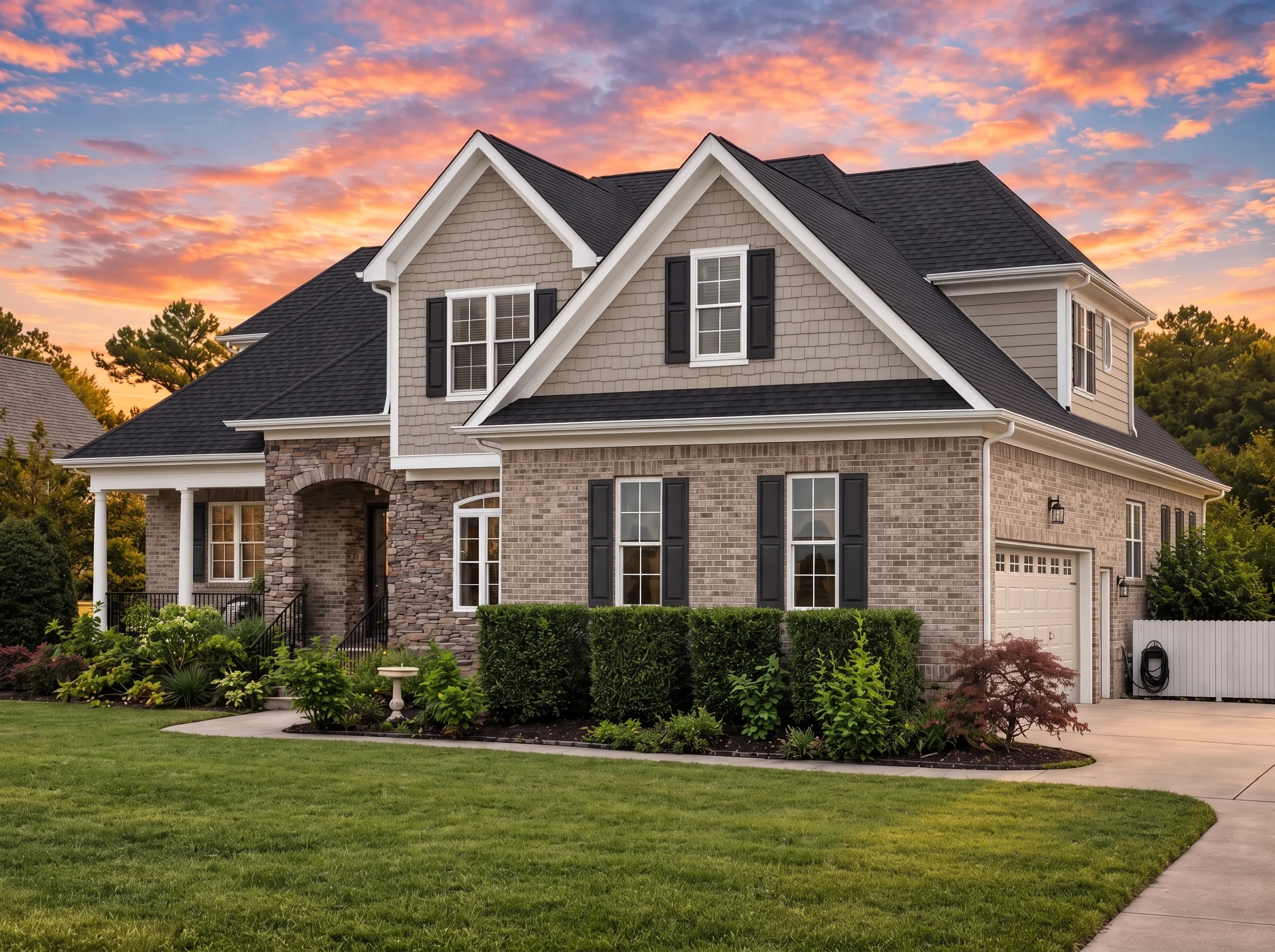 Plan  15-1051 – Dogwood Valley Cabin  | New American – 4-Bed, 2-Bath, 2,925 SF - Natural Brick, AI-generated exterior concept