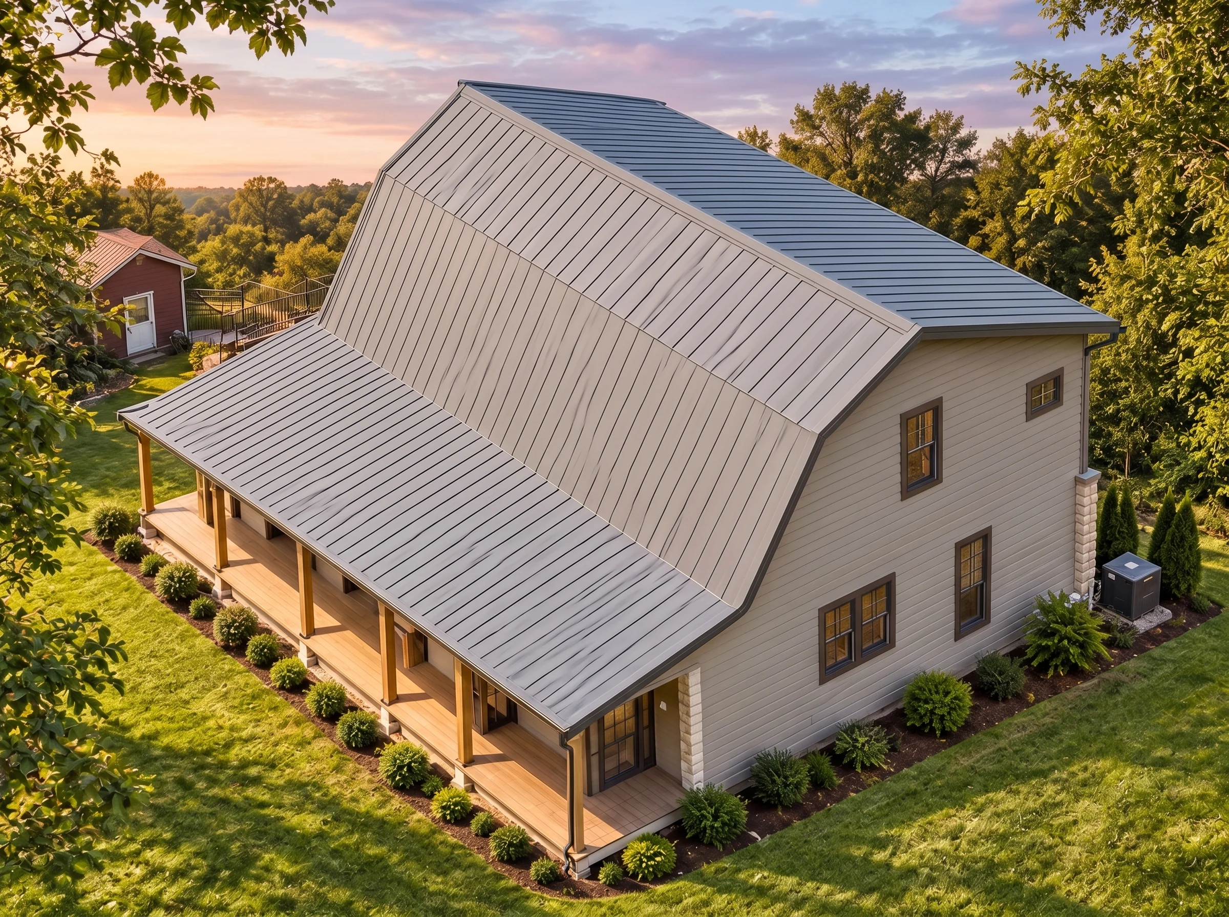 Plan  15-1306 – Spark Estate | Cabin  – 2-Bed, 2-Bath, 1,605 SF - Mushroom Taupe, AI-generated exterior concept