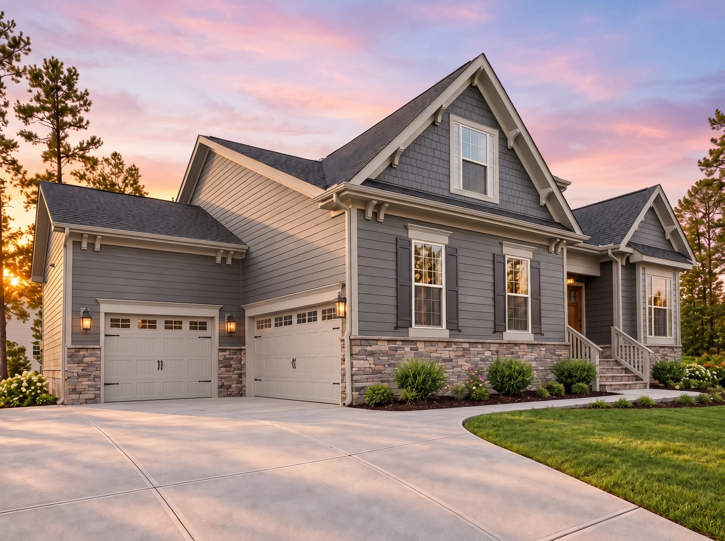 Plan  15-1335 – The Tale | Craftsman  – 4-Bed, 3.5-Bath, 2,848 SF - Warm Charcoal, AI-generated exterior concept