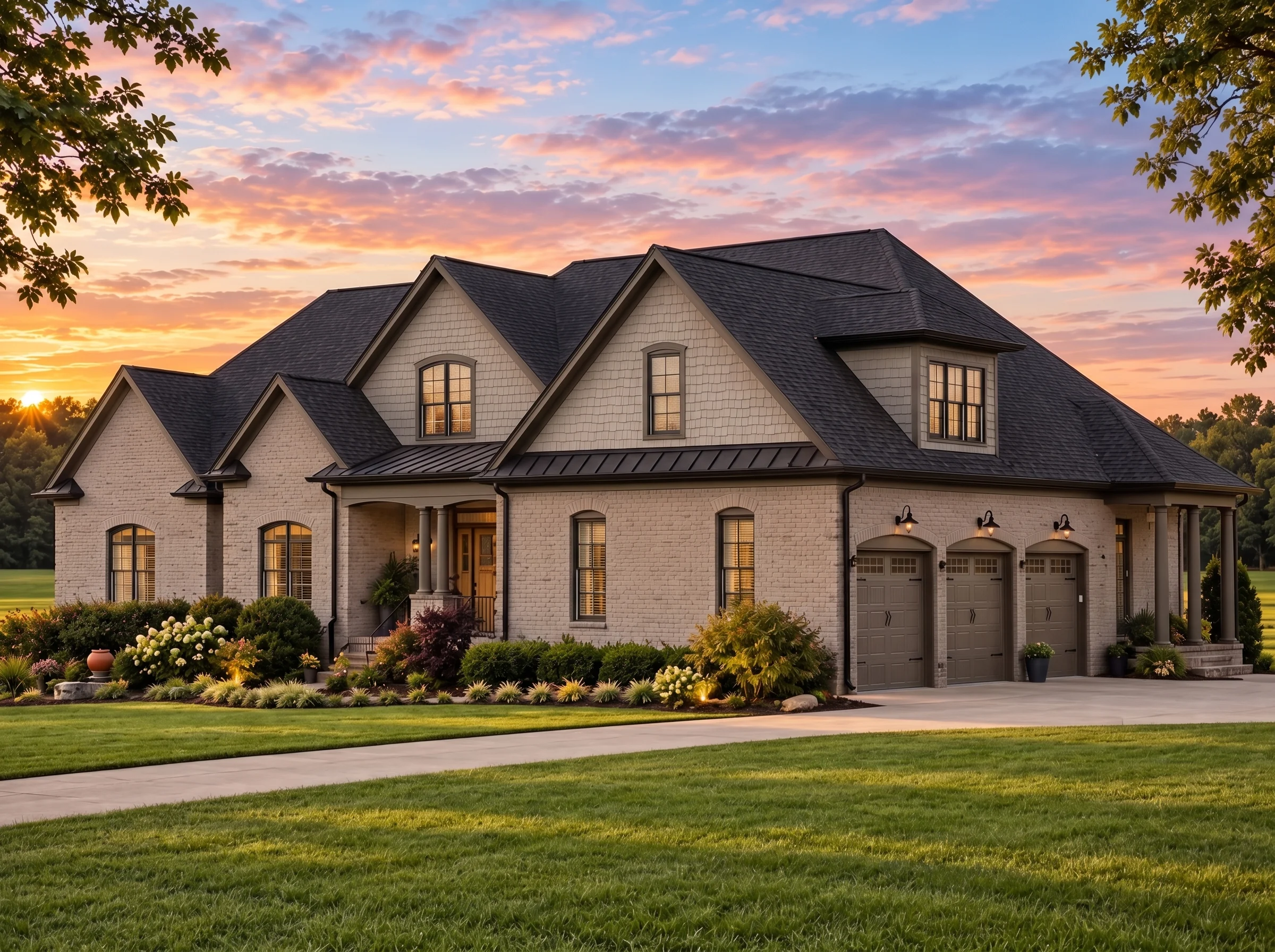 Plan  15-1854 – The Harris Cottage |  Traditional Colonial – 3-Bed, 3-Bath, 1,184 SF - Mushroom Taupe, AI-generated exterior concept