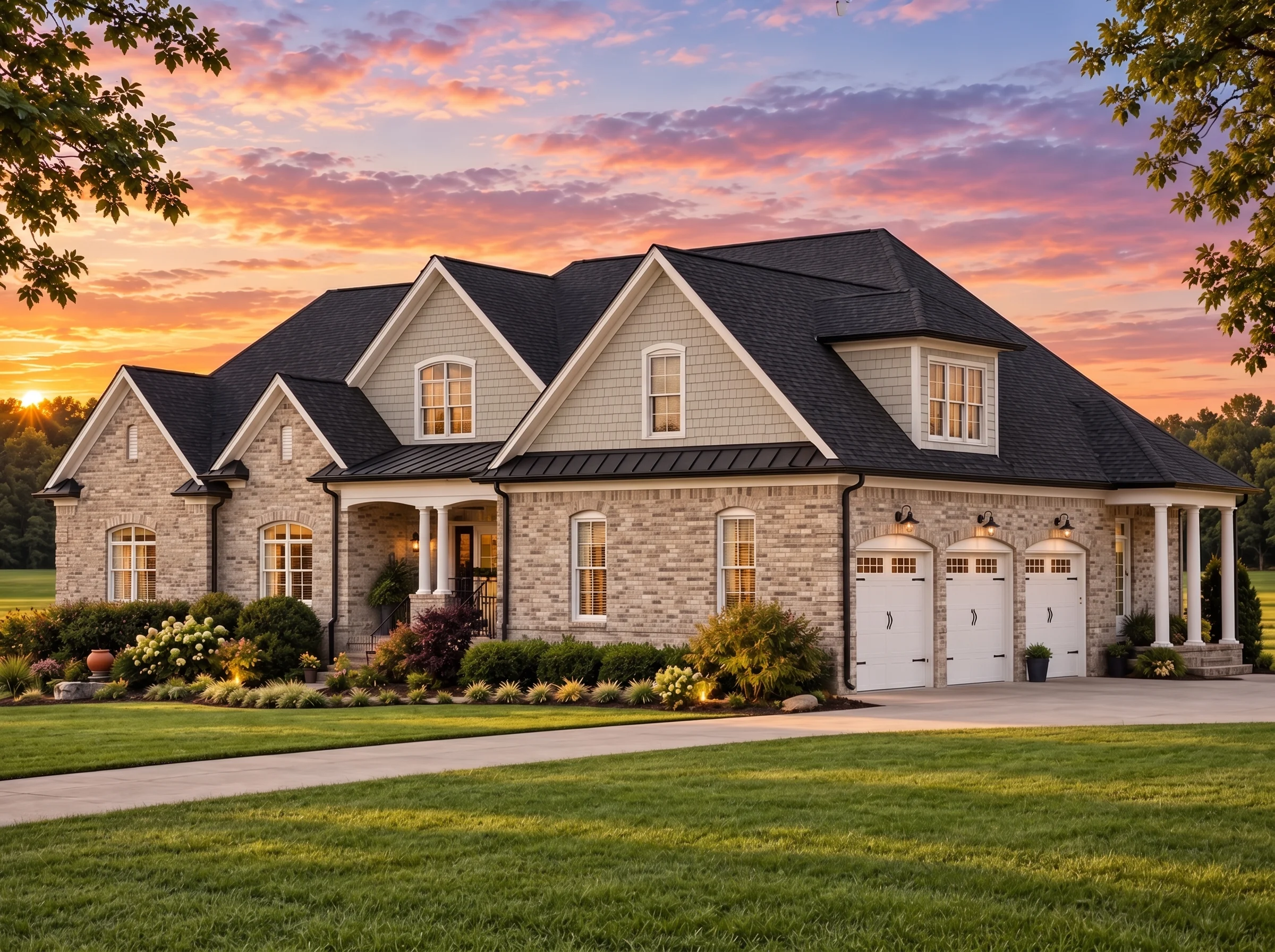 Plan  15-1854 – The Harris Cottage |  Traditional Colonial – 3-Bed, 3-Bath, 1,184 SF - Natural Brick, AI-generated exterior concept