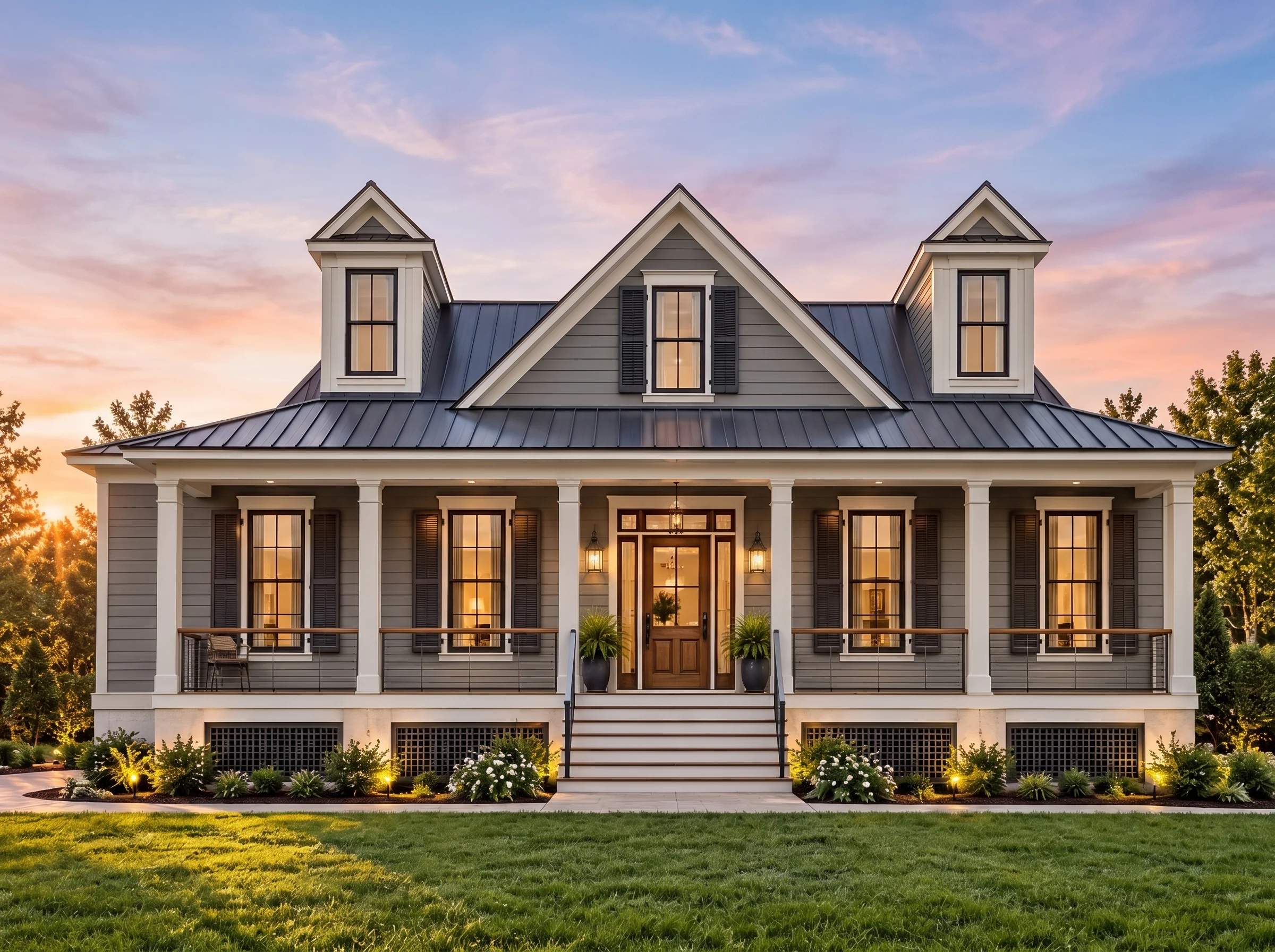 Plan  16-1639 – Aster View Cottage |  Cape Cod – 3-Bed, 4-Bath, 3,034 SF - Warm Charcoal, AI-generated exterior concept
