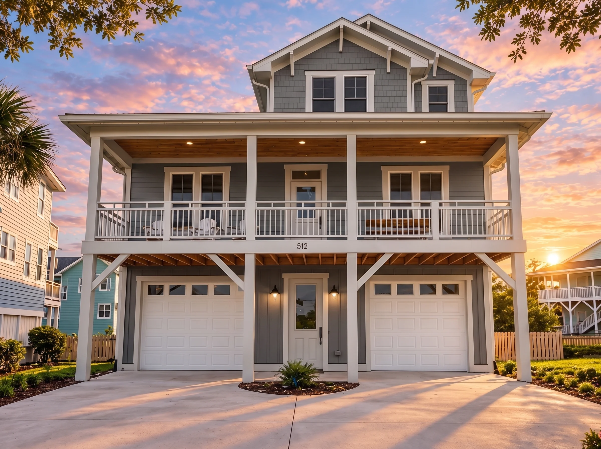 Plan  17-1380 – Auburn Ridge Hall |  Coastal – 4-Bed, 3.5-Bath, 2,328 SF - Warm Charcoal, AI-generated exterior concept