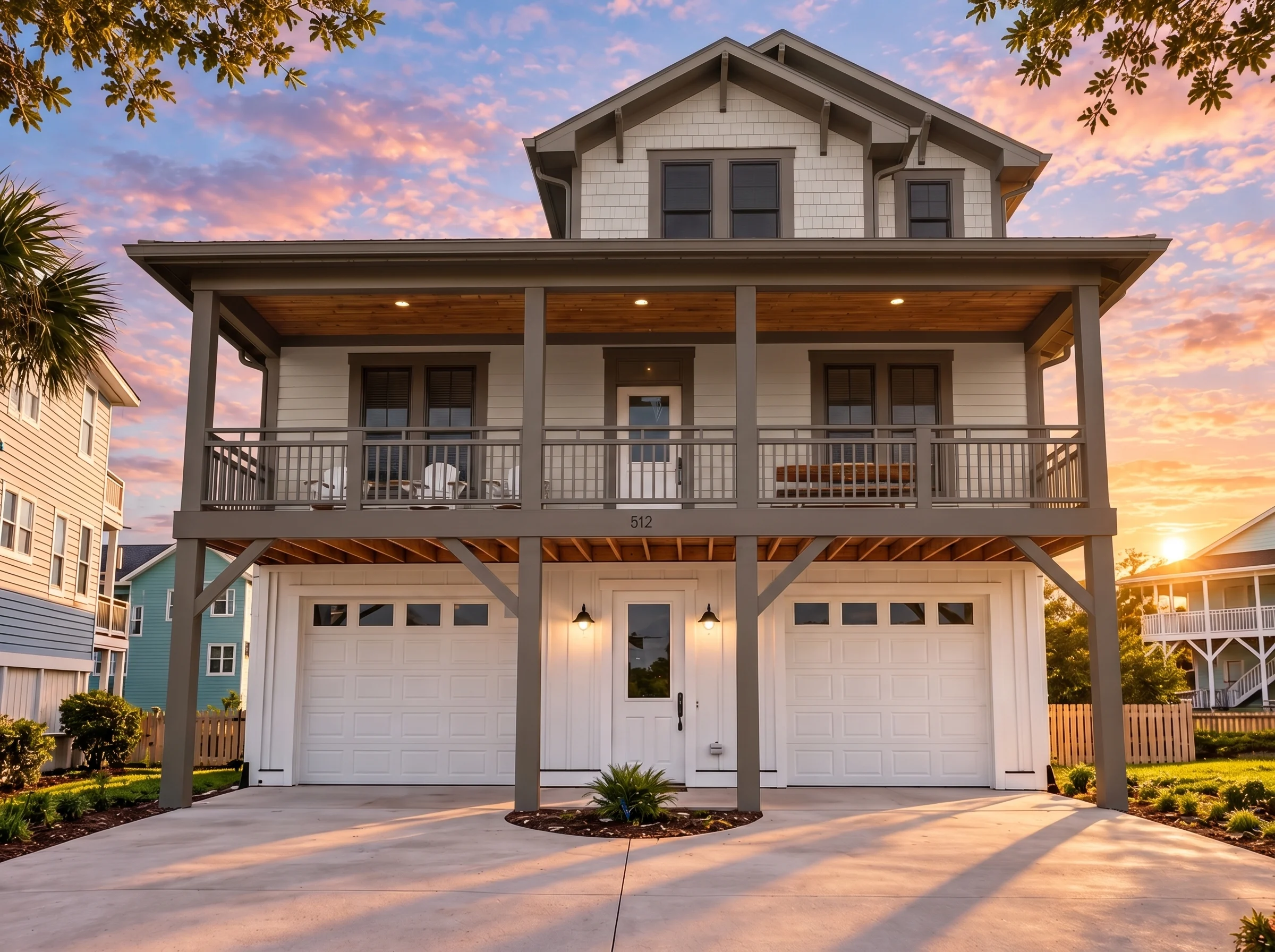 Plan  17-1380 – Auburn Ridge Hall |  Coastal – 4-Bed, 3.5-Bath, 2,328 SF - Mushroom Taupe, AI-generated exterior concept