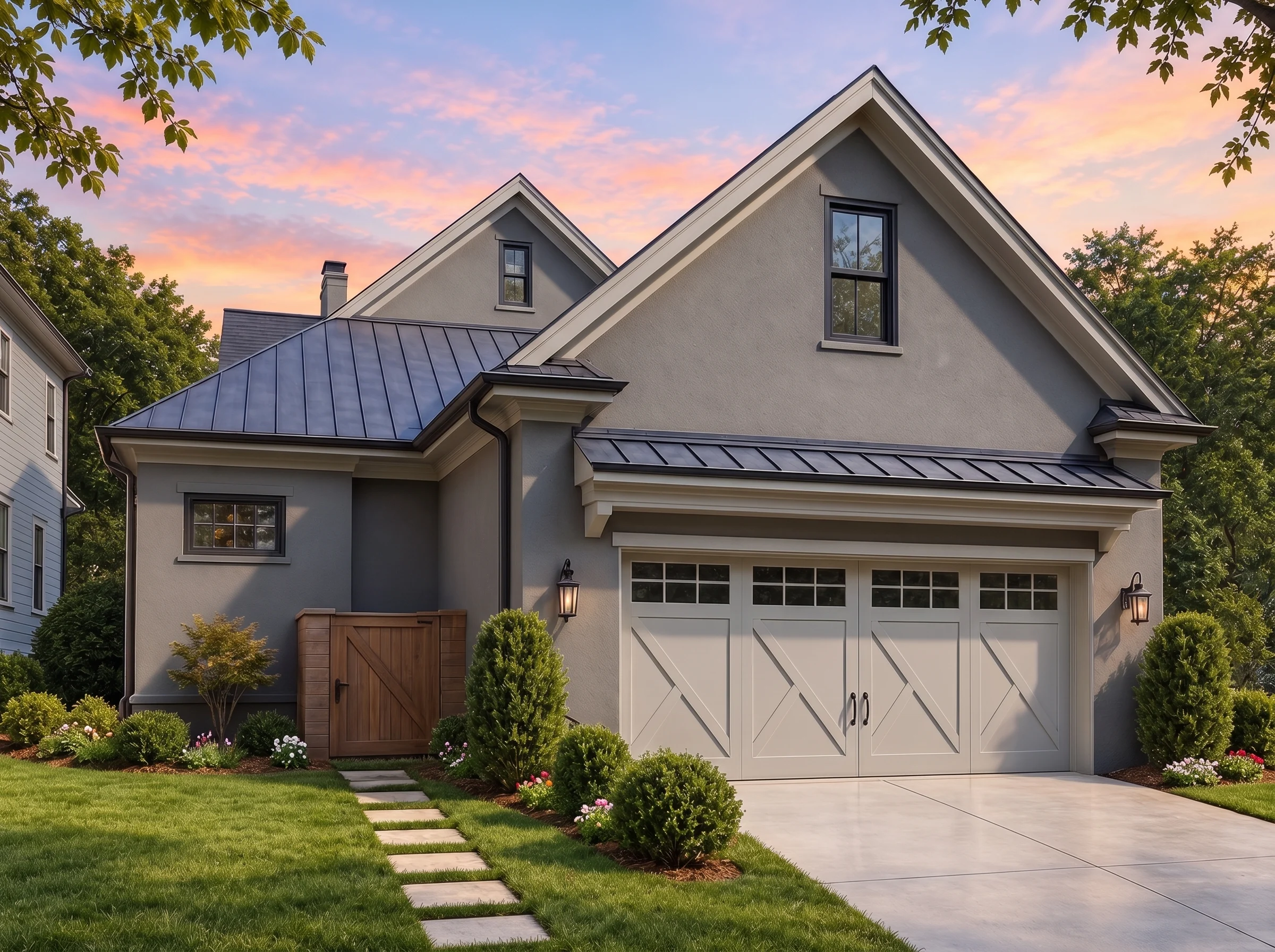 Plan  17-2080 – The Peterson Estate  | Modern Farmhouse – 3-Bed, 3-Bath, 2,933 SF - Warm Charcoal, AI-generated exterior concept