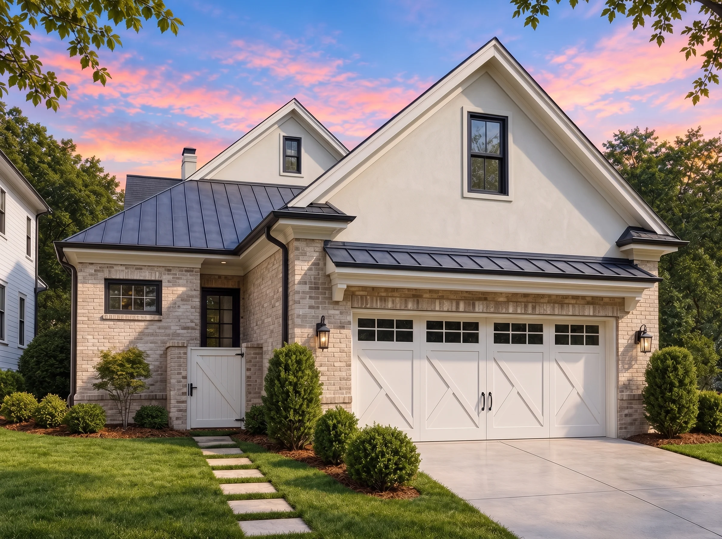 Plan  17-2080 – The Peterson Estate  | Modern Farmhouse – 3-Bed, 3-Bath, 2,933 SF - Natural Brick, AI-generated exterior concept