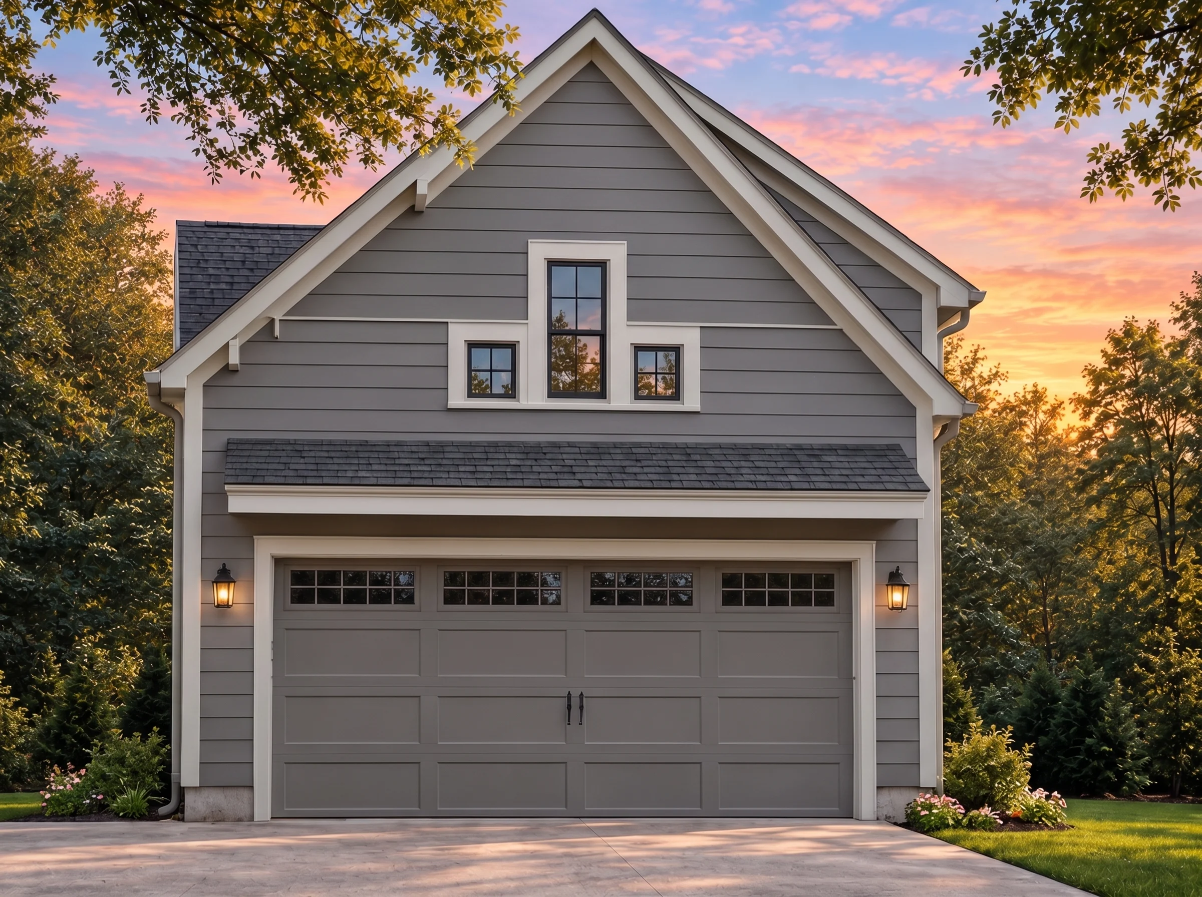 Plan  18-1280 – Aster Crest Chalet |  Traditional Garage – 3-Bed, 3-Bath - Warm Charcoal, AI-generated exterior concept