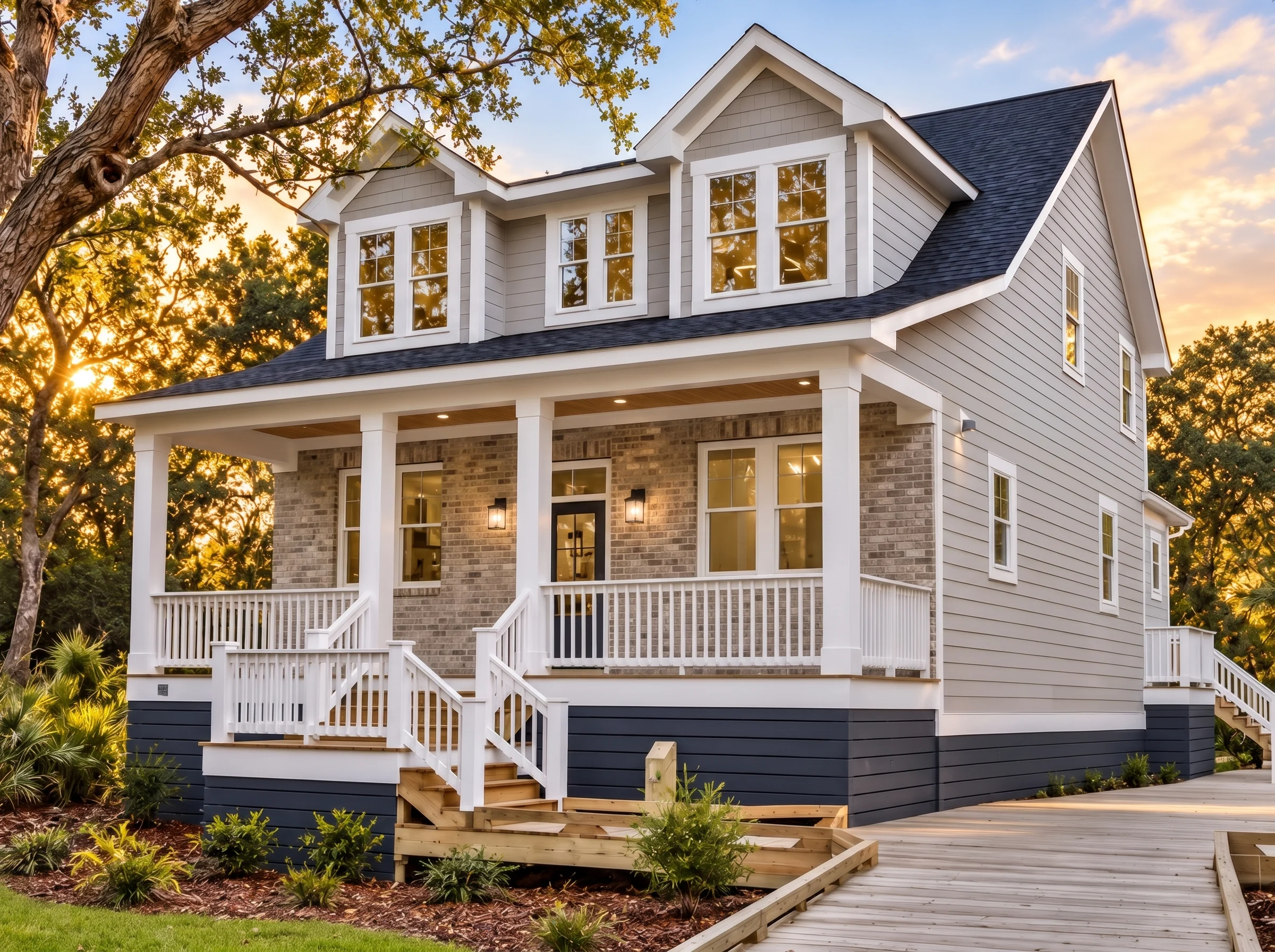Plan  19-1442 – Aster Creek Place |  Traditional Colonial – 4-Bed, 3.5-Bath, 2,435 SF - Natural Brick, AI-generated exterior concept