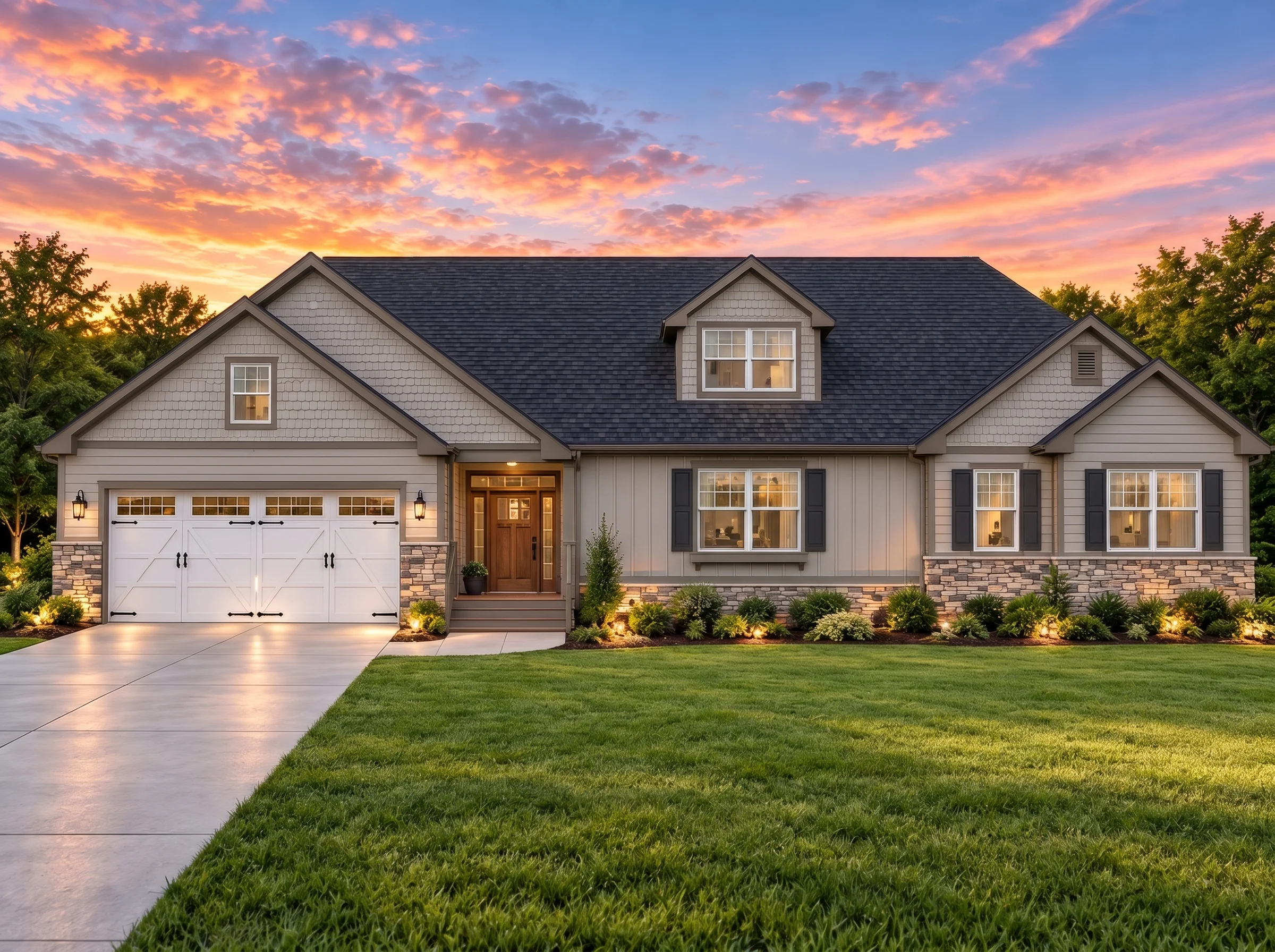 Plan  19-1648 – Elite Residences |  Coastal Farmhouse – 3-Bed, 3.5-Bath, 1,181 SF - Mushroom Taupe, AI-generated exterior concept